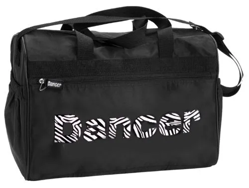 Dansbagz Zebra "Dancer" Duffel Bag One Size Black